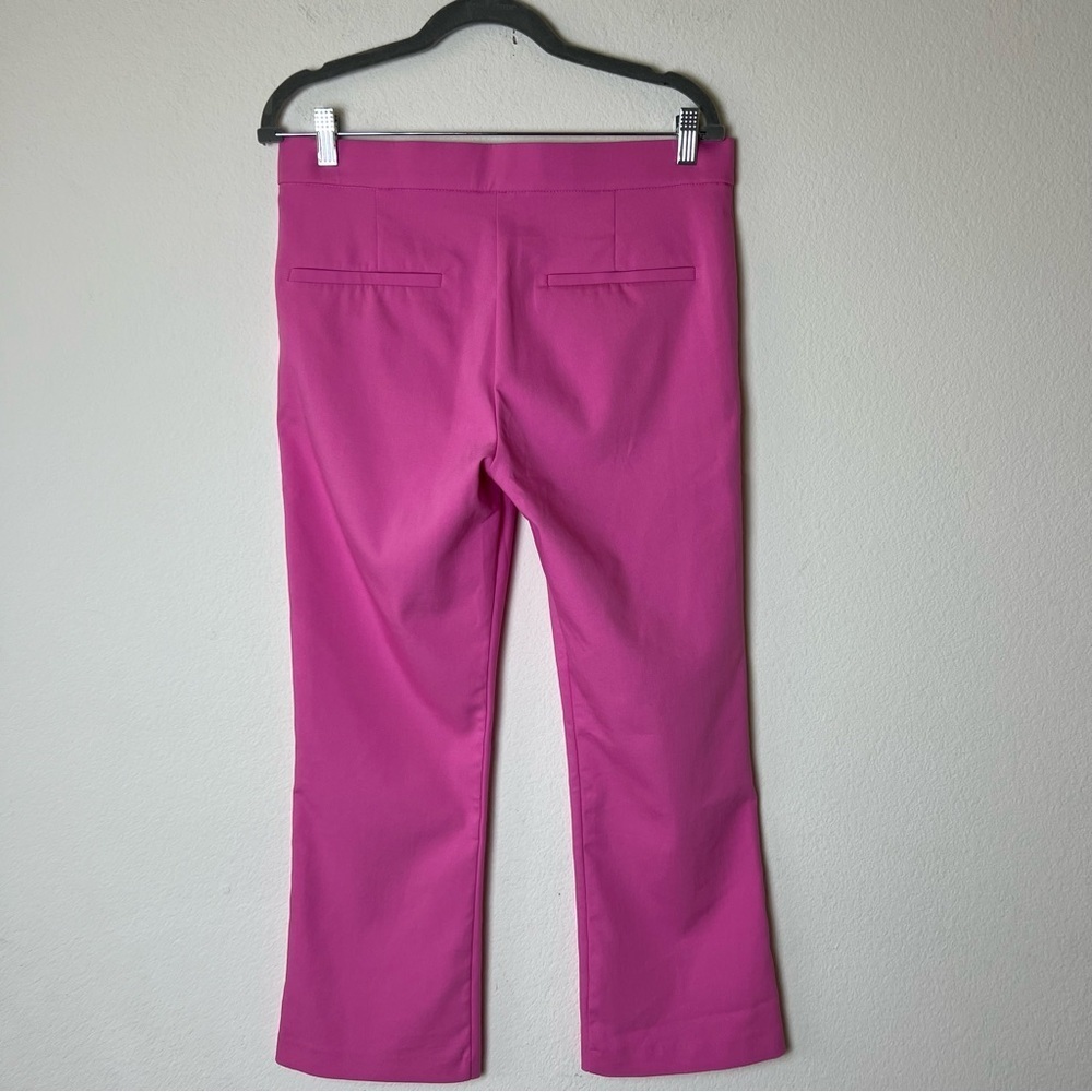NWT Zara Pink High Rise Cropped Kick Flare Pants Trousers Large - Picture 11 of 16